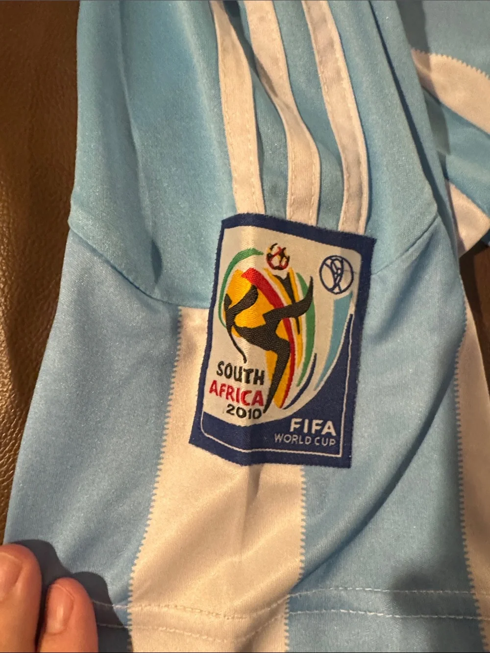 adidas Argentina #10 Messi Soccer Jersey - Light Blue & White